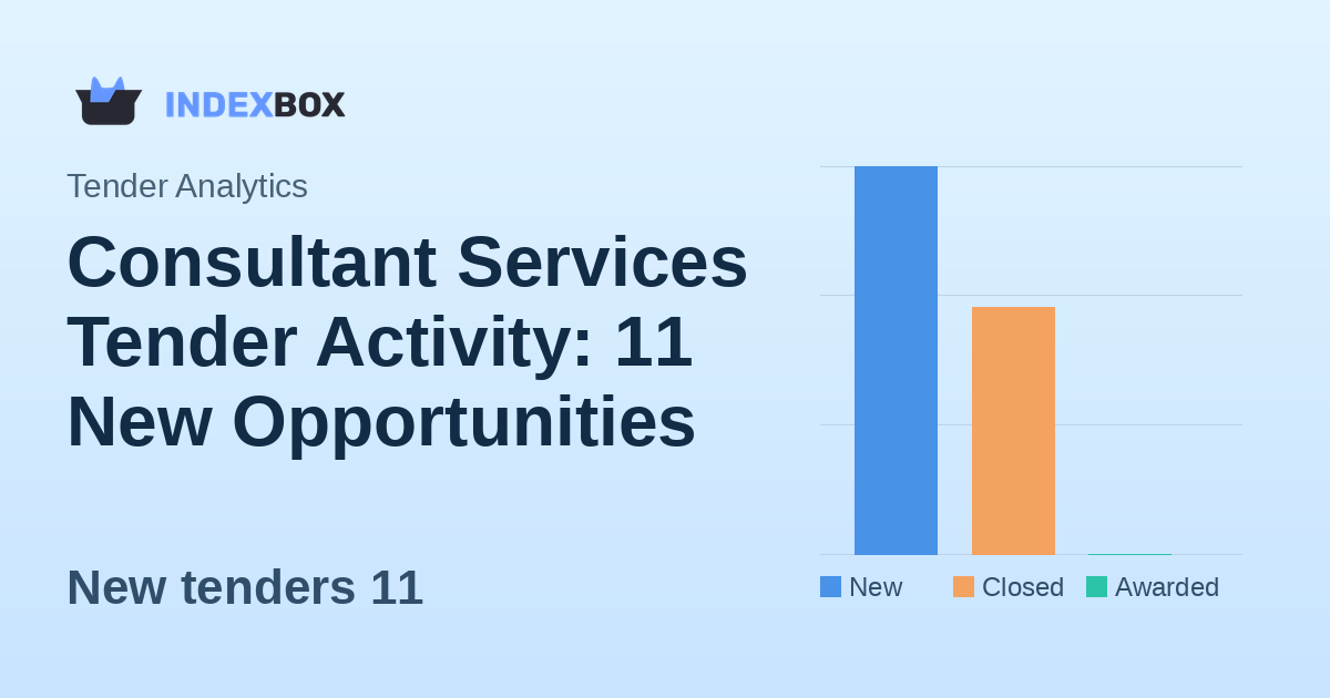 Consultant Services Tender Activity: 11 New Opportunities Emerge on January 13, 2026
