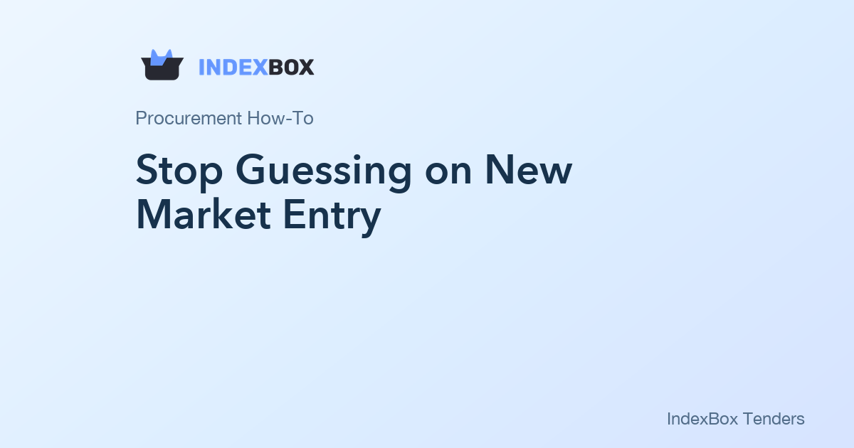 Stop Guessing on New Market Entry: A 15-Minute Post-Award Review for Facility Operations Teams