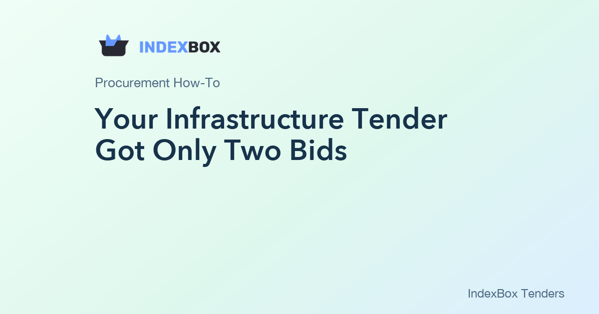 Your Infrastructure Tender Got Only Two Bids: A 4-Step Plan to Find More Suppliers Before Your Next Launch