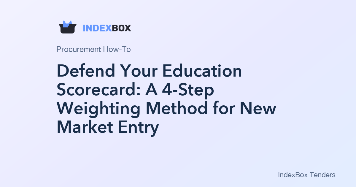 Defend Your Education Scorecard: A 4-Step Weighting Method for New Market Entry