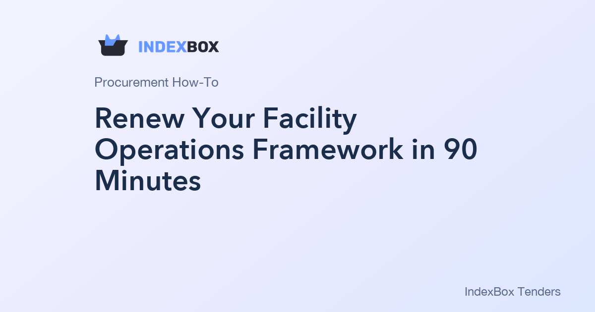 Renew Your Facility Operations Framework in 90 Minutes: A Repeatable Bid Comparison Routine Using Award Benchmarks